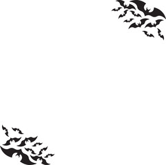 Halloween Bats Frame , Flying Bats Frame