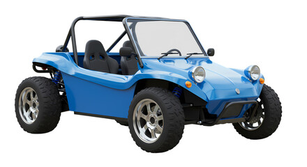 Blue Dune Buggy OffRoad Vehicle Beach Buggy Recreation Adventure Vehicle isolated on transparent background