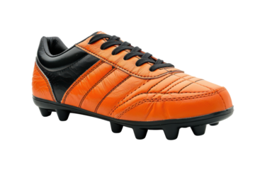 Pro Style Orange and Black Football Cleat Premium Soccer Shoe for Enhanced Performance and Agility