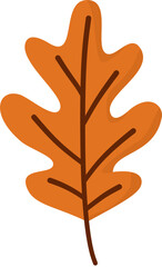Obraz premium Autumn dry leaf vector icon symbolizing seasonal forest and harvest theme