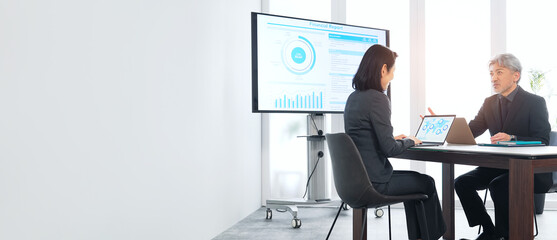 Group of business people meeting in a conference room