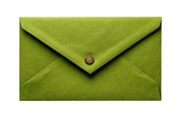 Olive Green Felt Envelope A Stylish Communication Medium With Elegant Closure Design and Textured