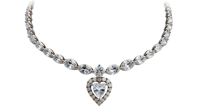 Elegant diamond necklace with heart pendant for luxury fashion and sophisticated jewelry elegance