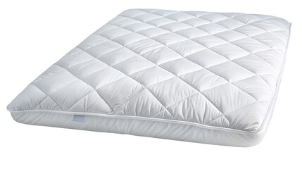 Luxurious white quilted mattress topper offering enhanced comfort and support for better sleep