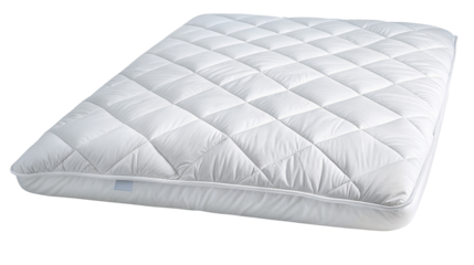 Luxurious white quilted mattress topper offering enhanced comfort and support for better sleep