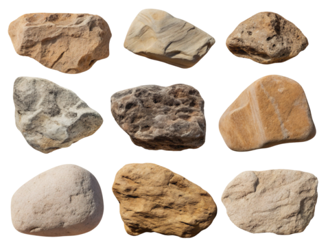 Assorted rock collection showcasing various textures and colors on a black background for geology