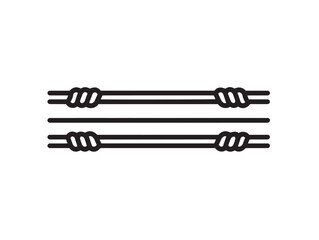 Sleek Fence Wire Icon with Modern Vector Line Artwork