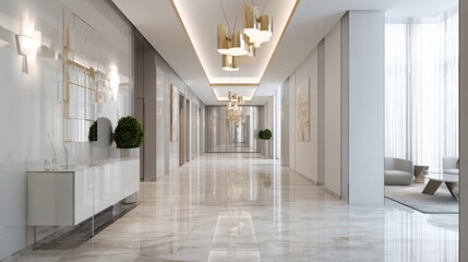 Fototapeta premium corridor in a hotel