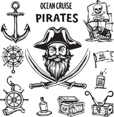Fototapeta premium “The Captain That Didn’t Just Command, He Curated Chaos”“Ocean Cruise Pirates: A Compass of Contraband”“Hooks, Helm, and the Herald of Hidden Gold”