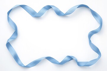 Blue ribbon border on a white canvas