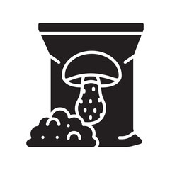 mushroom substrate color flat icon for digital and print projects.