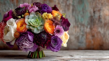 Elegant wedding bouquet design high resolution photo