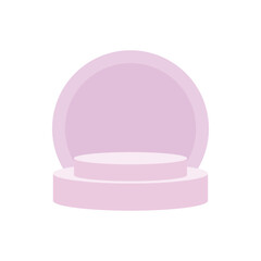 Podium illustration, modern abstract blue award trophy with round base. Perfect for competitions, achievements, success, sports, business recognition, and vector design concepts.