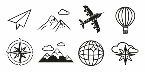 Travel and Adventure Icons Collection.