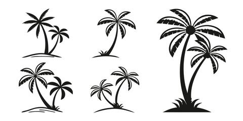 Tropical Palm Tree Silhouettes Collection 3.