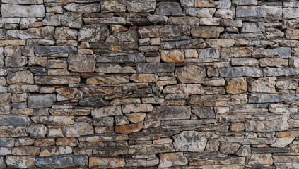 Fototapeta premium The rough charm of the rock surface displays durability and legacy, embodying endurance, genuineness, and the flow of time carved into each crack.