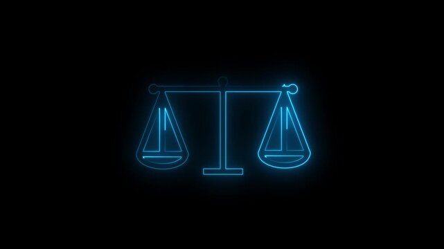 judgement law justice animation scale. Fairness scales of justice. 4K video motion graphic animation. An ornate brass justice scale 4k animation,.