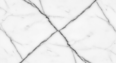 Obraz premium White marble texture with dark veins forming an X pattern.