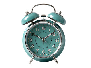 teal alarm clock in middle page