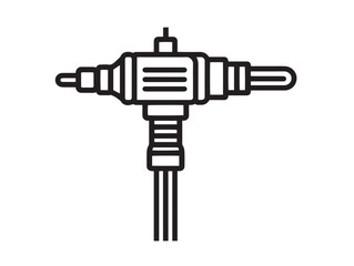 Clean Minimal Line Art Fertilizer Injector Vector Illustration