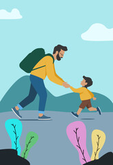 Modern Father’s Day illustration symbolizing love and appreciation for dads, perfect for social media, flyers, posters, and celebration designs.