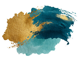 teal and gold stylish decor piece