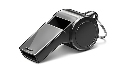 A shiny whistle in shades of gray