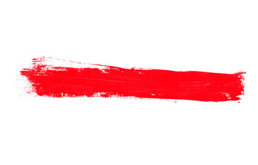 Bold Red Paint Stroke on Transparent Background A Dynamic Brushstroke Texture for Artistic Overlays and Graphic Design Enhancements with Vivid Color