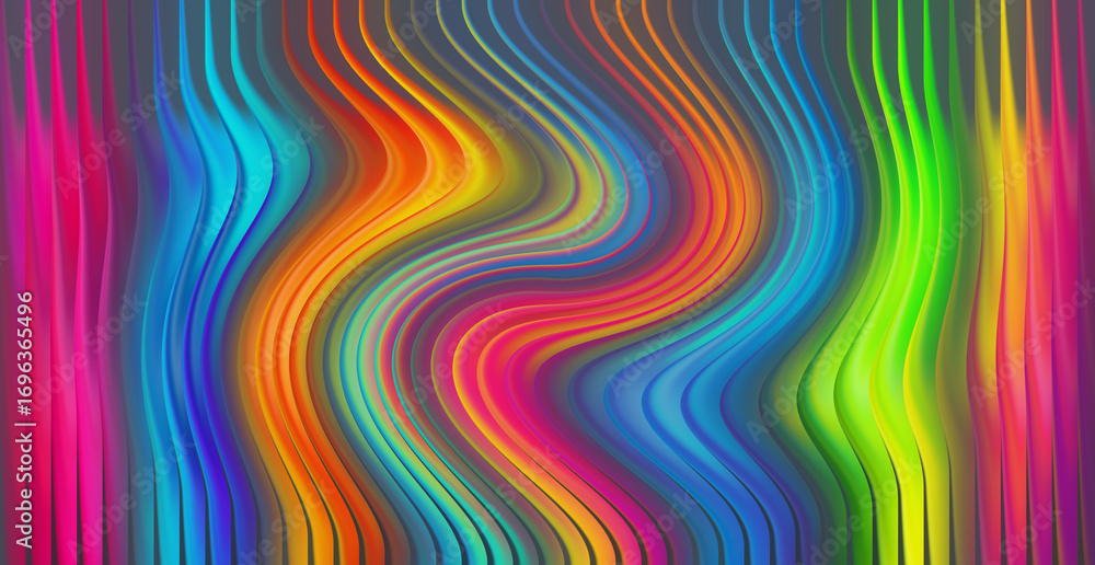 Poster vibrant colorful abstract background with wavy lines and a smooth texture