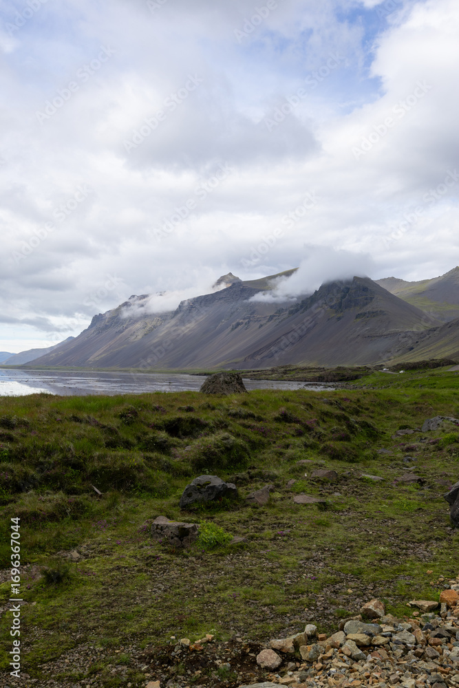 Canvas Prints scenic view of mountain from around the lake in iceland.
