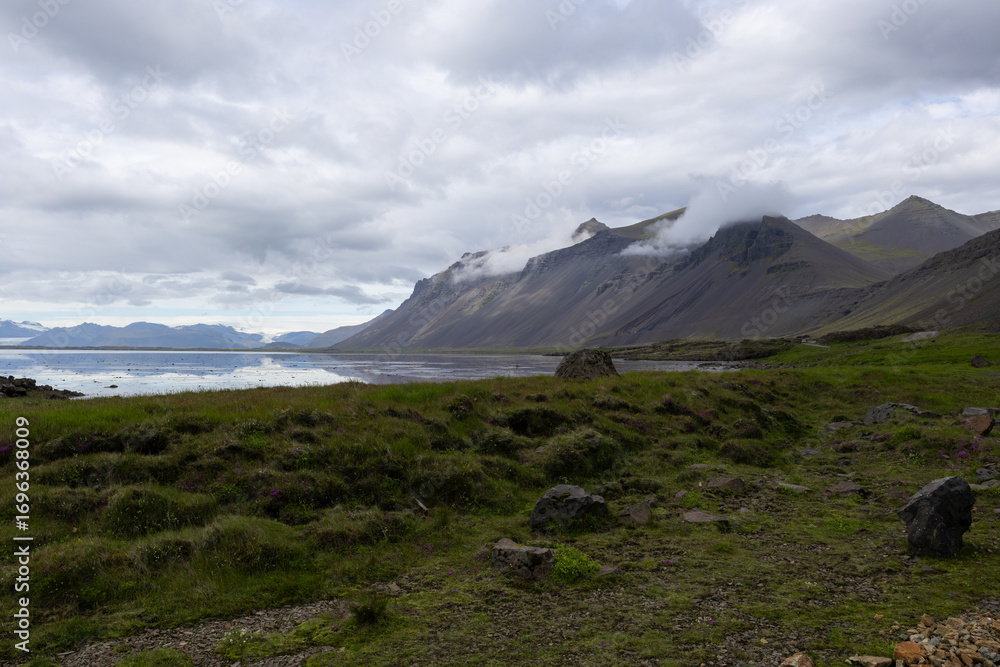 Canvas Prints scenic view of mountain from around the lake in iceland.