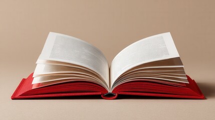 Open book on plain background