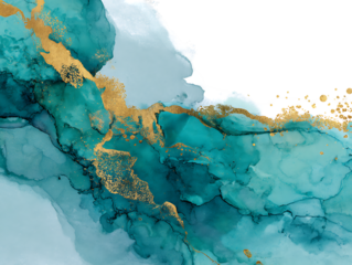 teal and gold luxury design item