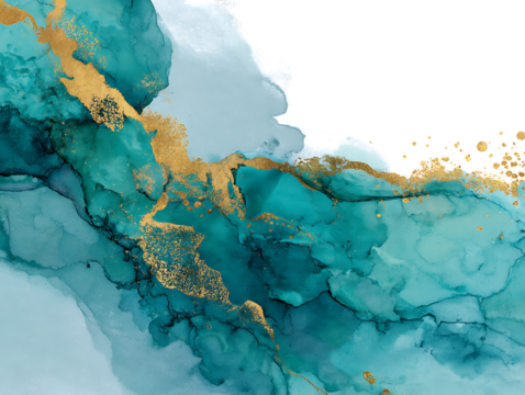 teal and gold luxury design item