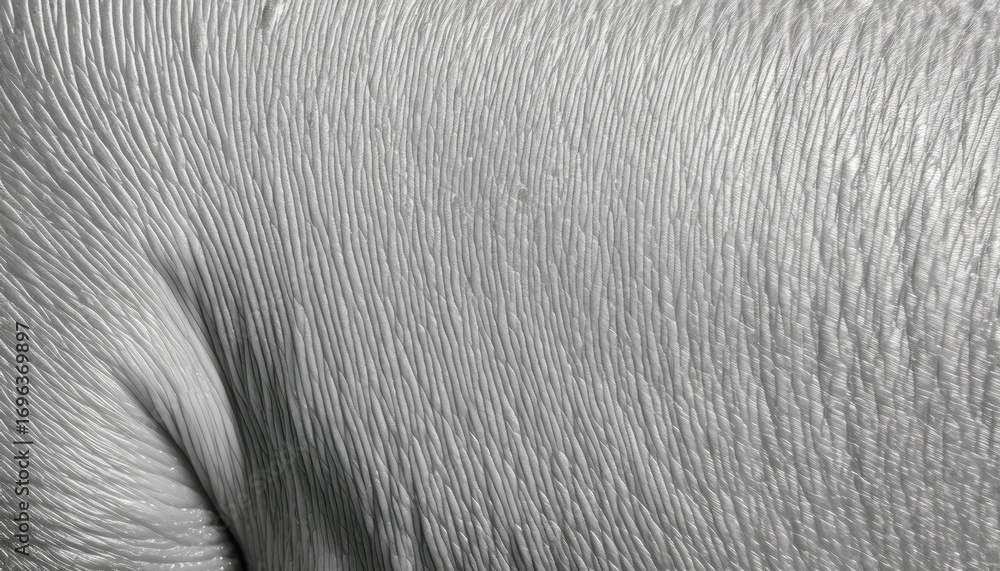 Poster smooth metallic elephant silver skin texture macro with soft natural light and flowing lines ideal f