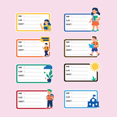 School Name Tag Label