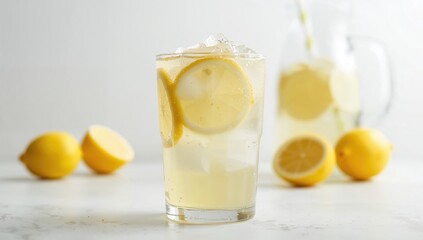 Refreshing homemade lemon drink