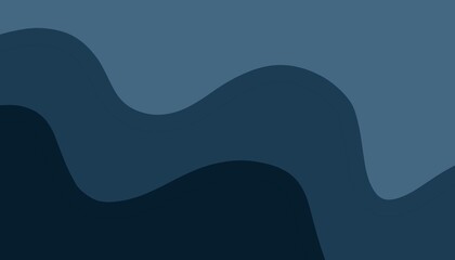 Abstract dark blue layered wave background with smooth curves and modern minimalist design.