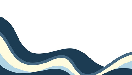 Abstract dark blue layered wave background with smooth curves and modern minimalist design.