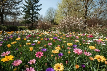 Fototapeta premium Spring Brings Vibrant Colors to Flora and Fauna