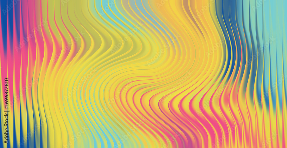 Poster vibrant abstract background with wavy lines and colorful gradient pattern