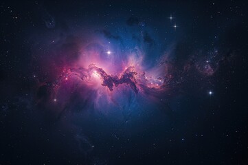 Fototapeta premium Ultra HD Neon Nebula Backdrop for Science Fiction and Gaming Themes