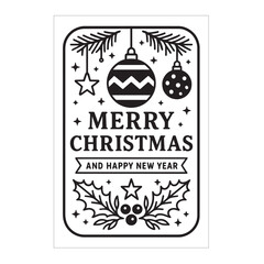 Premium Christmas Label Design Template