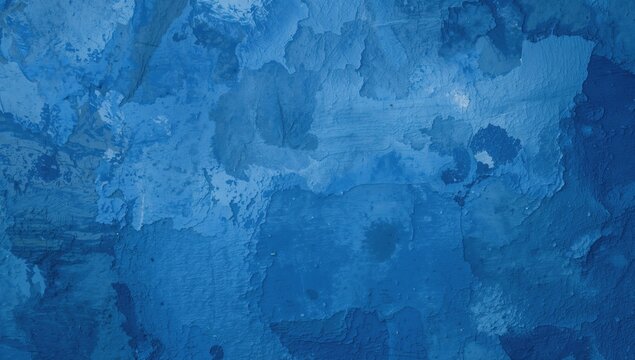 Decorative Venetian stucco with nebules blue texture for backgrounds