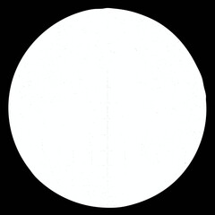 Bright circular shape on a black background enhances contrast and visual interest in modern design