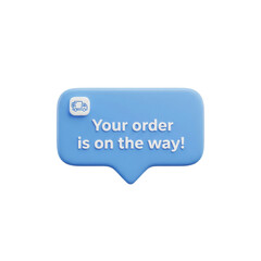 Your Order Is On The Way: Delivery Notification On Transparent Background