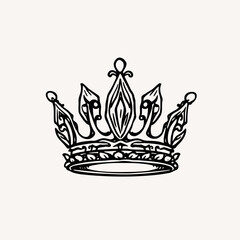 Golden king crown, a royal and luxurious symbol of authority, in a majestic vector illustration