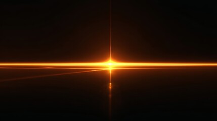 Futuristic glowing horizontal orange light rays with luminous edges on dark background, creating high tech digital interface, sci fi virtual environment, technology innovation, cyber design concepts