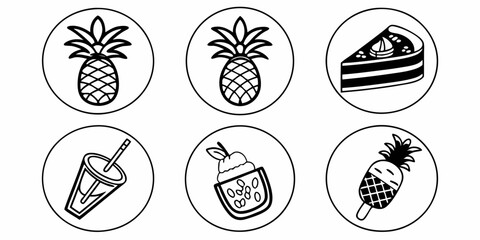 Tropical Pineapple Treats and Drinks Collection