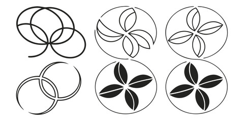 Abstract Geometric Circle Designs Collection